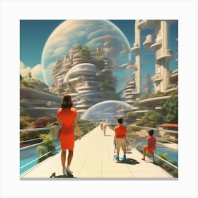Futuristic City 254 Canvas Print
