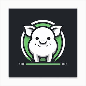 Pig Logo 4 Canvas Print