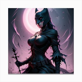 Batgirl in the Dark Night Canvas Print