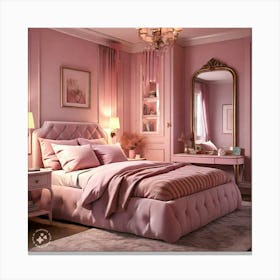 Pink Bedroom Canvas Print