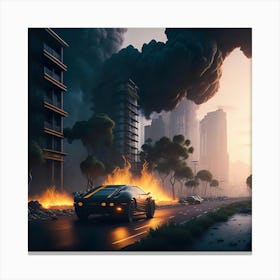City On Fire (32) Canvas Print