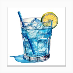 Blue Drink Canvas Print