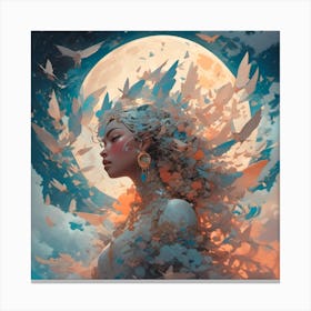 Woman In The Sky Canvas Print