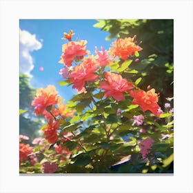 This Shrubby Perennial Offers Lush Exuberant Flowers In Late Spring Canvas Print