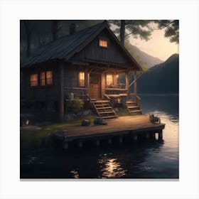 Cabin In The Woods Canvas Print