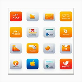 Collection Of Digital Payment Icons Key For An Online Retail Business Seamlessly Blending In With (2) Canvas Print