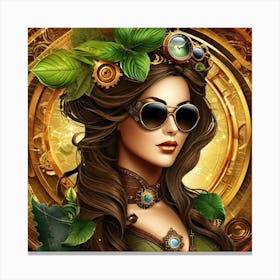 Steampunk Girl 12 Canvas Print