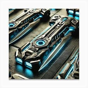 A Detailed Close Up Of The Energy Blades Used By The Martian Shock Troopers Canvas Print