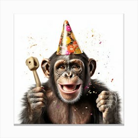 Birthday Chimp 6 Canvas Print