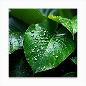 Tropical Leaves Macro Photography Close Up Hyper Detailed Trending On Artstation Shar Canvas Print