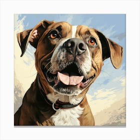 Portrait Of A Dog 4 Canvas Print