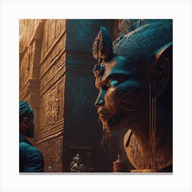 Egyptian Statue Canvas Print