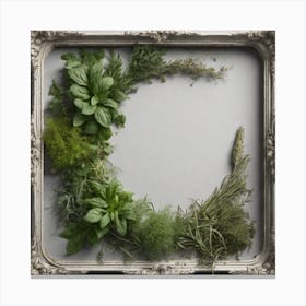 Frame Of Herbs 20 Canvas Print