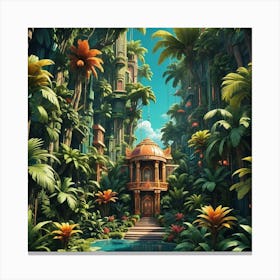 Jungle Scene Canvas Print