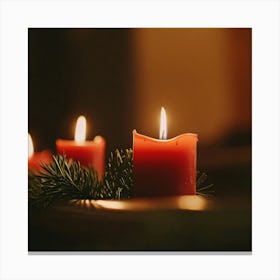 Christmas Candles 1 Canvas Print