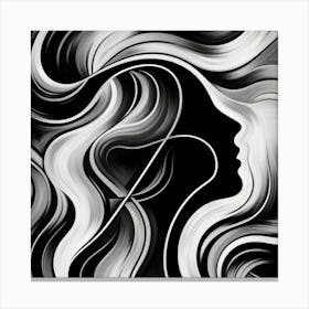 Abstract Woman'S Face Canvas Print