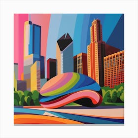 Abstract Park Collection Millennium Park Chicago 4 Canvas Print