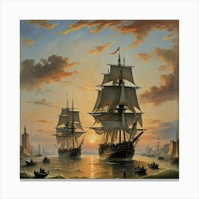 sailing into the sunset Canvas Print