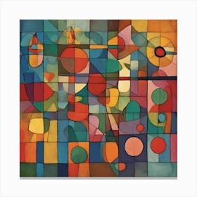 Abstract Painting In the Style Of Paul Klee 7 Canvas Print