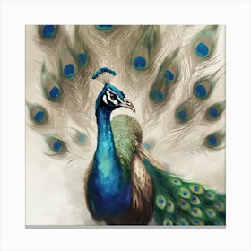 Peacock Art Print 1 Canvas Print