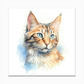 Bavarian Mountain Cat Portrait 1 Canvas Print