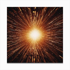 Gold Light Burst Canvas Print