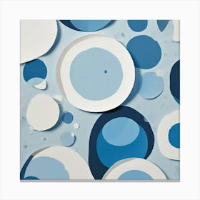 Blue Circles 1 Canvas Print