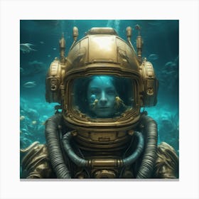Underwater Girl Canvas Print