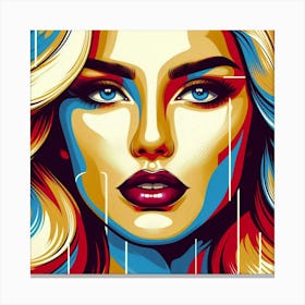 A blonde haired woman 2 Canvas Print