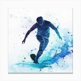 Soccer Player Kicking The Ball 8 Canvas Print