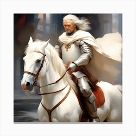 Knight On Horseback 11 Canvas Print