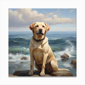 Labrador Retriever Dog Valley art 2 Canvas Print