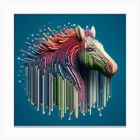 Abstract Horse Head Canvas Print