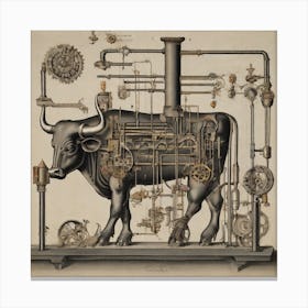 Mechanical Bull Canvas Print