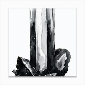 Black And White Of A Quartz Canvas Print