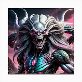 Pink Alien2 Canvas Print