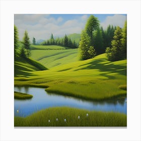 Green Trees Canvas Print