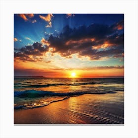 Sunset On The Beach 535 Canvas Print