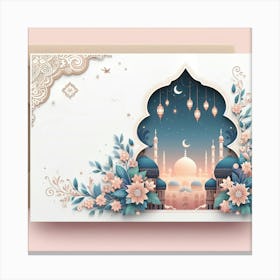Ramadan Greeting Card 8 Canvas Print