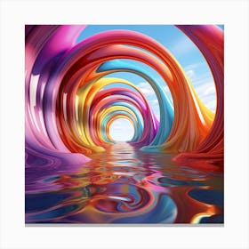Fluid Rainbow Passage Canvas Print