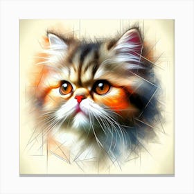 Feline Cat Creative Artwork Illustration 137 Canvas Print