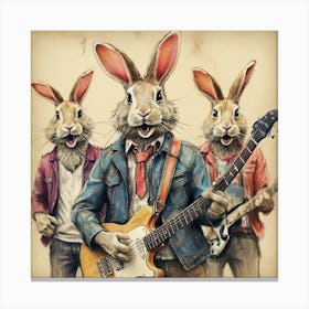 Rabbits Rock Canvas Print