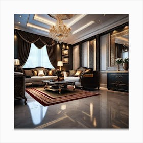 Luxurious Living Room Canvas Print