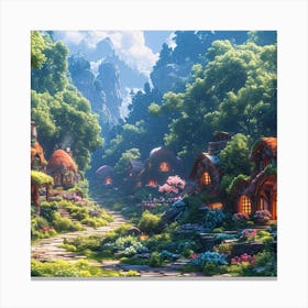 Fairy Village Canvas Print