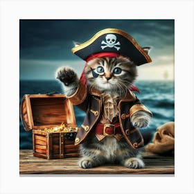 Pirate Kitten 1 Canvas Print