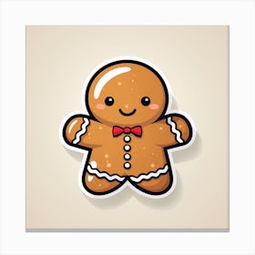 Gingerbread Man Vector Illustration Canvas Print