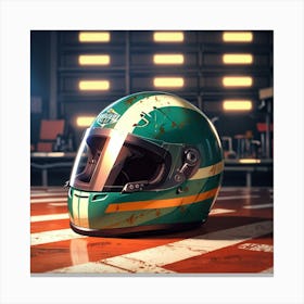 Motorcycle Helmet Canvas Print