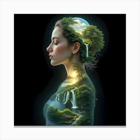 Woman Nature Canvas Print