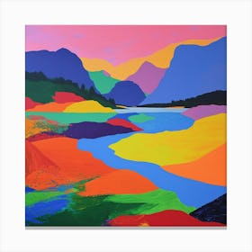 Colourful Abstract Nahuel Huapi National Park Argentina 4 Canvas Print