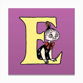 Moomin Collection Alphabet Letter E Canvas Print